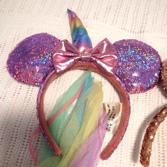 Set (2) Disney Sequined  Ears Head band for Adults - Picture 2 of 11